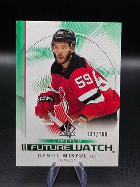 2024 SP Authentic Future Watch Limited Green /199 Daniil Misyul Rookie RC 1rc0